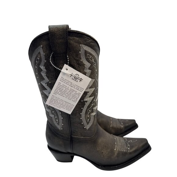 Circle G by Corral Kids Western Boot Snip Toe J8006 (Little Kid/Big Kid) Size 6 - Picture 1 of 11